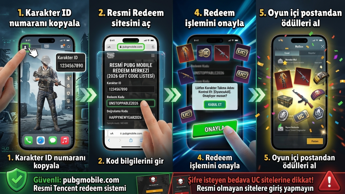 PUBG Mobile Hediye Kodları 2026